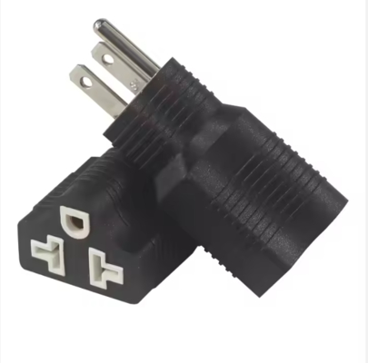 NEMA 5-15P a 5-15R Adaptador de enchufe de ángulo derecho 15A 125V