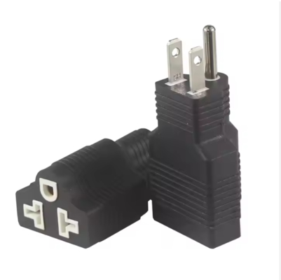 NEMA 5-15P a 5-15R Adaptador de enchufe de ángulo derecho 15A 125V