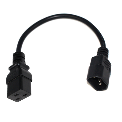 Cable de alimentación de IEC C19 a C14 18-14AWG chaqueta de PVC