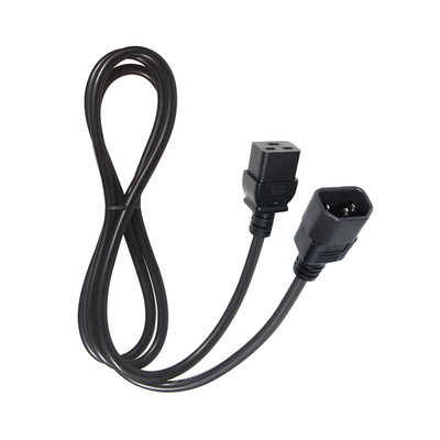 Cable de alimentación de IEC C19 a C14 18-14AWG chaqueta de PVC