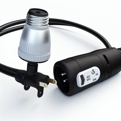 E26 resistente al agua Portador de lámparas Cordón de alimentación AU enchufe con 303 interruptor para la iluminación interior / exterior 250V 10A