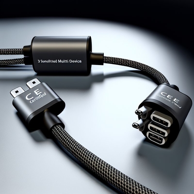 Cable de carga USB de 3 en 1 con carga rápida de 15 W con certificación CE