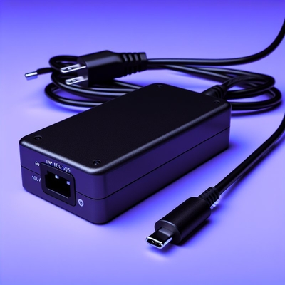 Adaptador de fuente de alimentación de escritorio de 65W con cable de carga Tipo C 100-240V