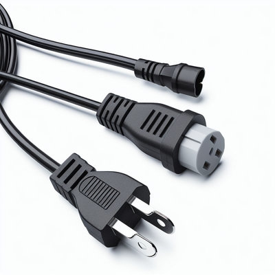 NEMA 5-15P a C5 Cordón de alimentación 18AWG SJT PVC negro