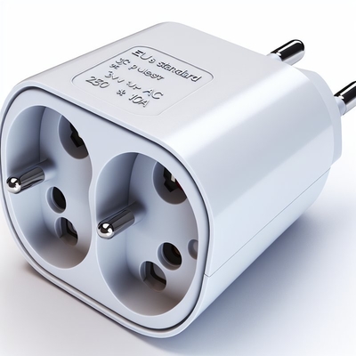 Adaptador de enchufe europeo de 3 vías, 250V 10A con 3 salidas de CA
