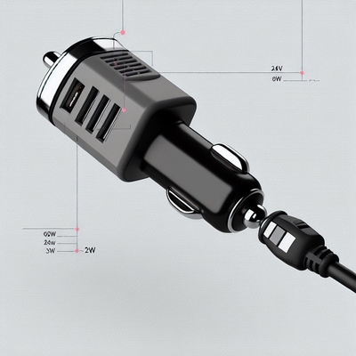 Cable de adaptador de coche USB de 5V a 12V con enchufe para encendedor de cigarrillos
