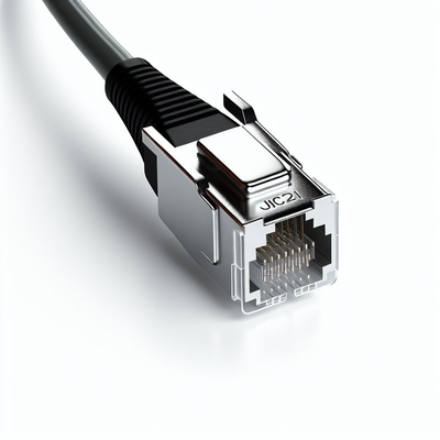 50 pines macho RJ21 ángulo derecho conector de telco cable blindado