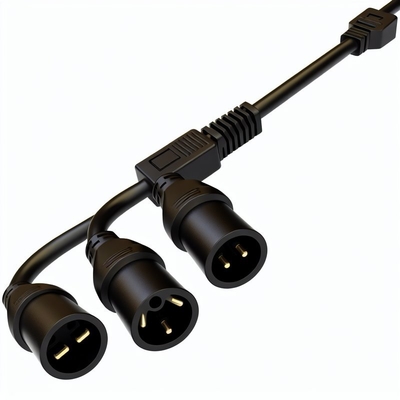 C20 a doble C13 cable de separación de energía 6ft 250V PVC negro