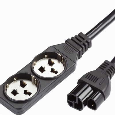 C20 a doble C13 cable de separación de energía 6ft 250V PVC negro