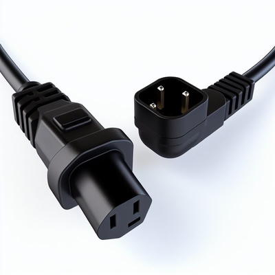 Cable de extensión de alimentación C13 a C13 en ángulo recto para monitor de servidor PDU