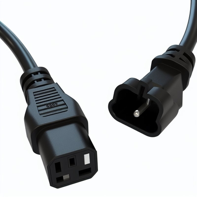 Cable de extensión de alimentación C13 a C13 en ángulo recto para monitor de servidor PDU