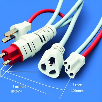 Cable de alimentación con enchufe del Reino Unido de 0,5 m H05VV-F de 3 núcleos para electrodomésticos
