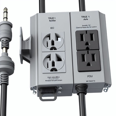 Cable divisor de alimentación de 4 vías PowerCON hembra True1 a NEMA 5-15P de 1,8 m