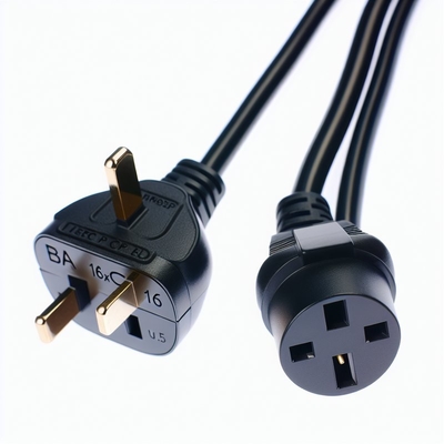 Reino Unido BS1363 Cordón de alimentación con conector C5 IEC 3A fusible 250V