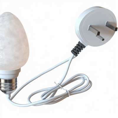 Reino Unido Conexión de 3 pines al cable de alimentación del porta lámpara de sal E27 6 pies H03VVH2-F