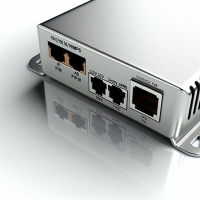 Inyector de POE pasivo de 12V 24V 48V para cámaras IP 10/100/1000Mbps