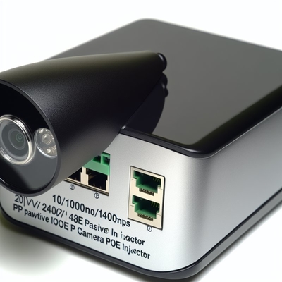 Inyector de POE pasivo de 12V 24V 48V para cámaras IP 10/100/1000Mbps