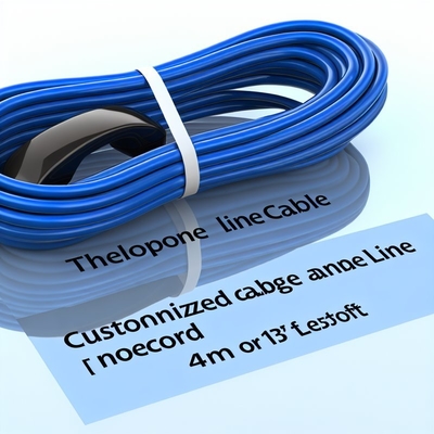 Cable telefónico RJ9 RJ11 RJ12 personalizado 4P4C 28AWG PVC