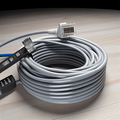 CAT 3 Cable telefónico RJ9 RJ11 RJ22 de 4 conductores en bobina plana de PVC