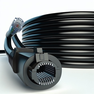 Cable telefónico en espiral RJ11 RJ12 de 6 pies 24AWG 350MHz blindado