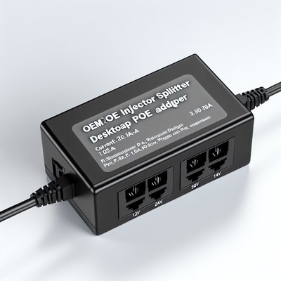 Inyector de 48V POE con 2 puertos Ethernet 10/100/1000Mbps