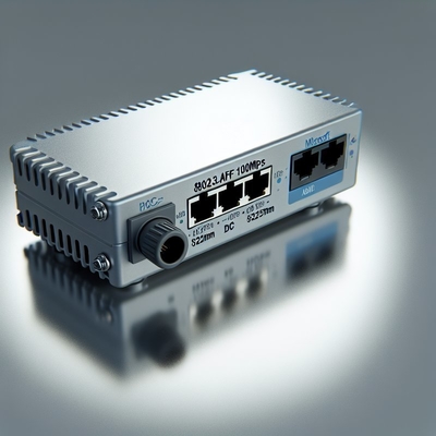 802.3af 12V POE Splitter con conector de corriente continua USB-C de 100 Mbps