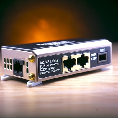 802.3af 12V POE Splitter con conector de corriente continua USB-C de 100 Mbps