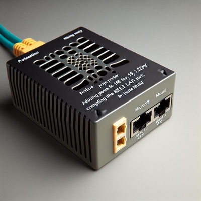 Divisor POE de 48V a 24V 12V 5V con 2 puertos RJ45 1Gbps