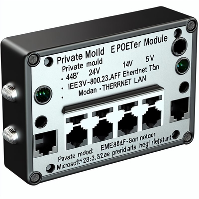 Divisor POE de 48V a 24V 12V 5V con 2 puertos RJ45 1Gbps