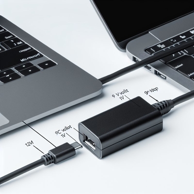Cable USB-C a CC para aumentar voltaje para cargador de portátil y router 12V 20V