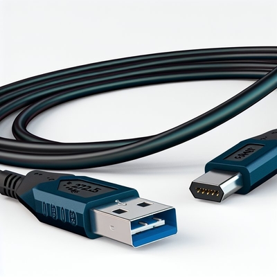 Cable de datos USB 2.0 28AWG 1PR 20AWG 2C Macho a Hembra 2A