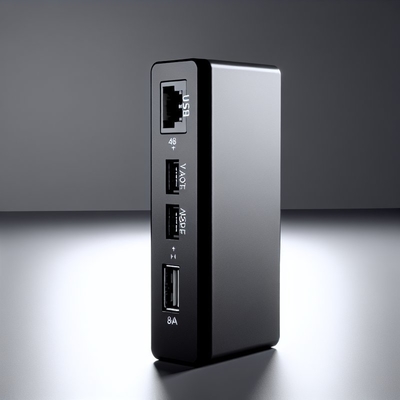 Divisor POE de 48V a 12V IEEE802.3af con RJ45 y cable DC