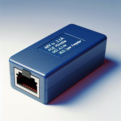 Divisor PoE de 48V a 5V 2.4A con salidas USB y RJ45 IEEE 802.3af