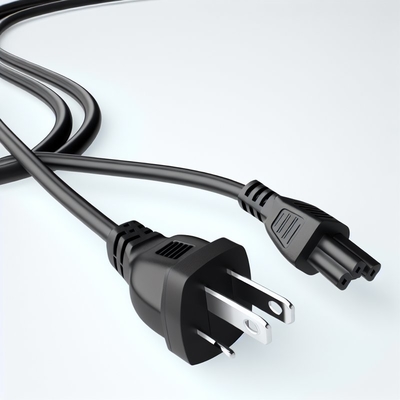 NEMA5-15P a C13 Cordón de alimentación AC 1.8m Negro Blanco 7A-15A