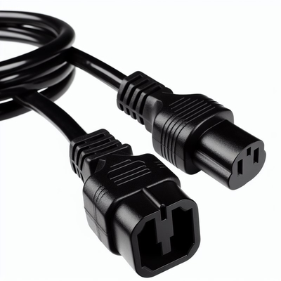 Cable de alimentación de CA C20 a C13 10A 250V Negro 1m