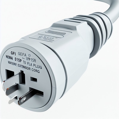 Cable de extensión impermeable GFCI NEMA 5-15P a 5-15R IP53