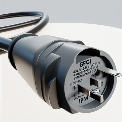 Cable de extensión impermeable GFCI NEMA 5-15P a 5-15R IP53