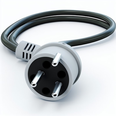 Cable de alimentación de 3 pines 3x0.75mm² IEC320 C5 NBR14136 Brasil 1.8M Negro