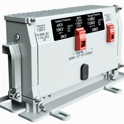 Protector contra sobretensiones SPD para exteriores 110V-277V 10KV IP54 de cobre