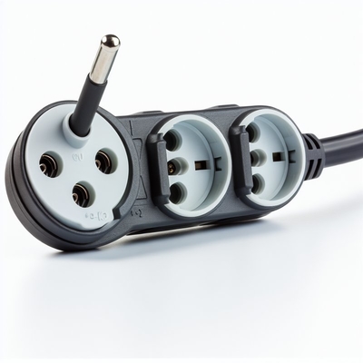 Cable de extensión de 3 pines EU de conector masculino a 2 de conector femenino 1,8 m