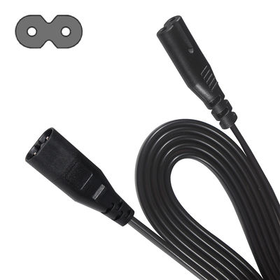 Cable de extensión de alimentación IEC C7 a C8 para TV, DVD, portátil, PS2