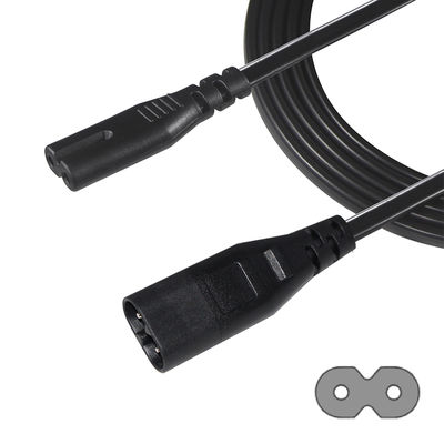 Cable de extensión de alimentación IEC C7 a C8 para TV, DVD, portátil, PS2