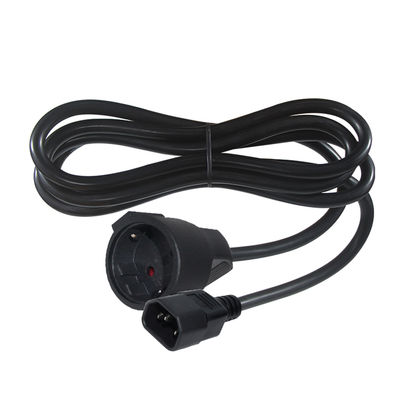 IEC C14 a Schuko Cable de adaptador de alimentación femenino 10A 250V H05VV-F 3G