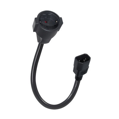 Cable de adaptador de alimentación femenino de IEC C14 a Schuko 10A 250V H05VV-F