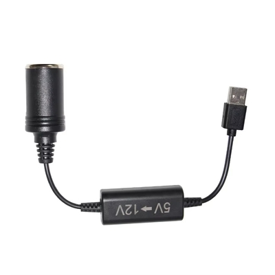 Adaptador de corriente elevador USB de 5V con toma de encendedor de cigarrillos para dispositivos de vehículos