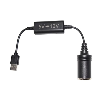 Adaptador de corriente elevador USB de 5V con toma de encendedor de cigarrillos para dispositivos de vehículos