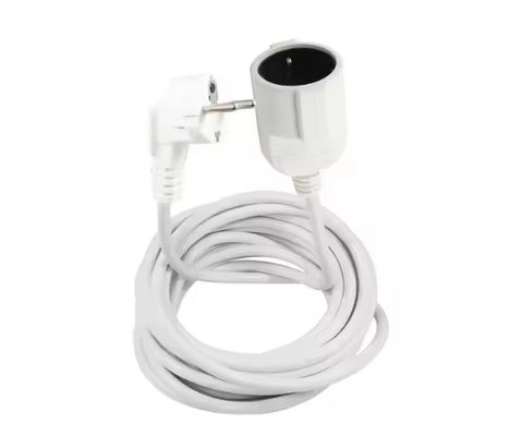Cable de extensión de alimentación de 3 clavijas con conexión a tierra para computadoras y electrodomésticos