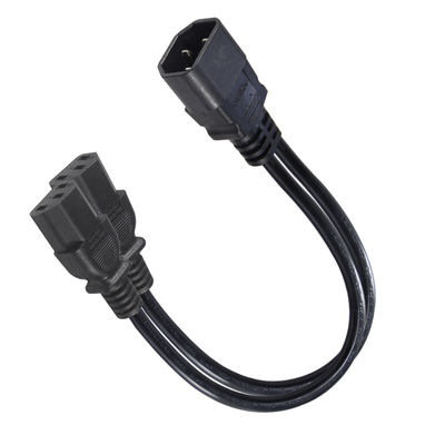 Cable divisor de corriente C14 a doble C13 16AWG 10A 250V en ángulo recto
