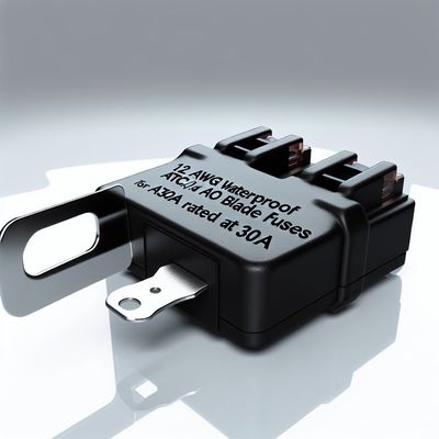 Portafusibles en línea impermeables de calibre 12 AWG para fusibles de cuchilla ATC/ATO de 30A