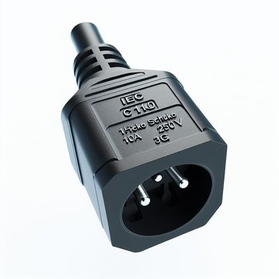 IEC C14 a Schuko Cable de adaptador de alimentación femenino 10A 250V H05VV-F 3G